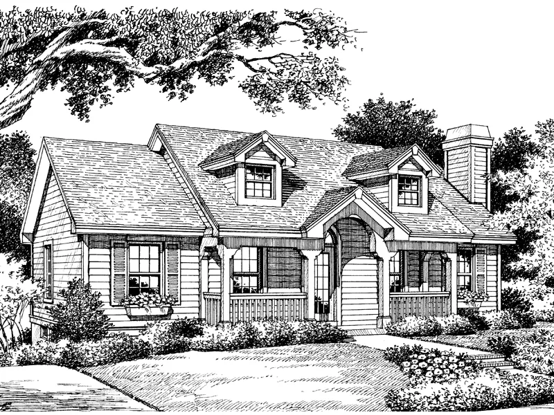 Cape Cod & New England House Plan Front Image of House - Briarwood Country Cottage Home 007D-0030 - Search House Plans and More
