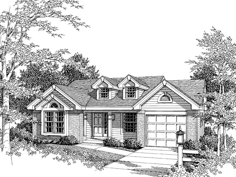 Cabin & Cottage House Plan Front Image of House - Hathaway Ranch Home 007D-0031 - Search House Plans and More