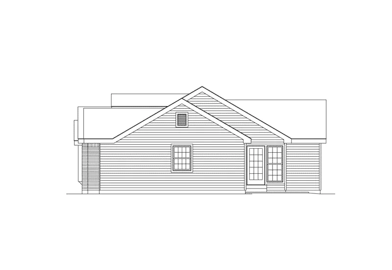 Cabin & Cottage House Plan Right Elevation - Hathaway Ranch Home 007D-0031 - Search House Plans and More