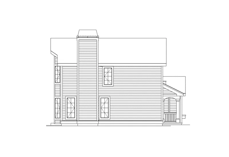 Cabin & Cottage House Plan Left Elevation - Highland Pass Narrow Lot Home 007D-0032 - Search House Plans and More