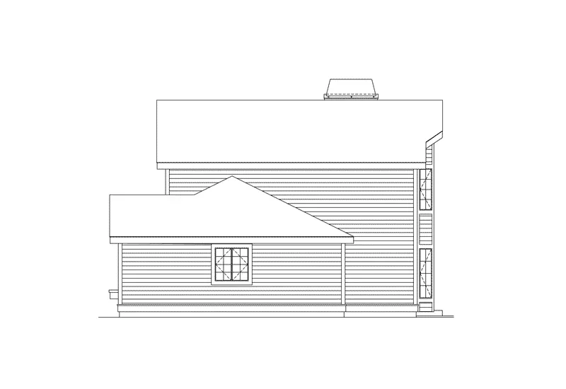 Cabin & Cottage House Plan Right Elevation - Highland Pass Narrow Lot Home 007D-0032 - Search House Plans and More