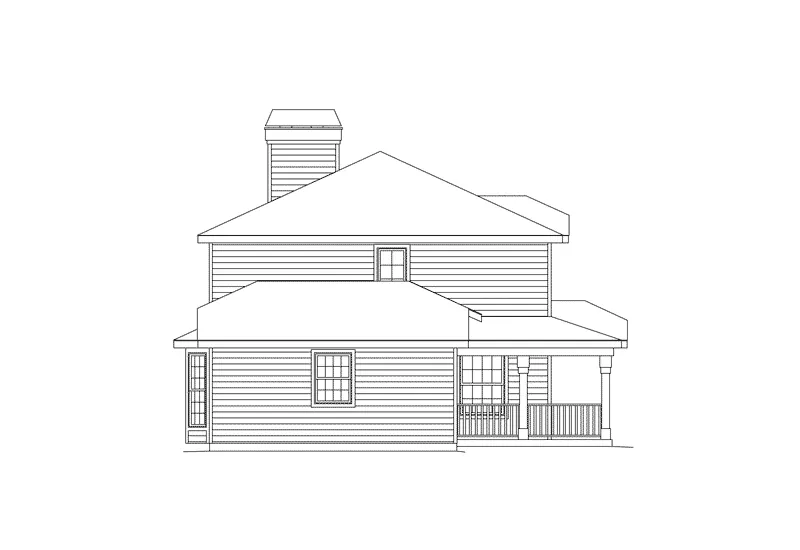 Southern House Plan Left Elevation - Meadowview Country Home 007D-0033 - Shop House Plans and More
