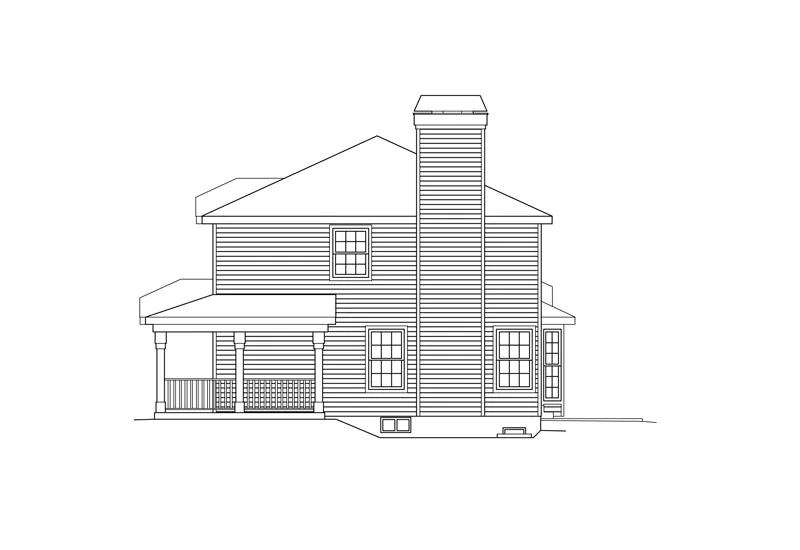 Modern House Plan Rear Elevation - Meadowview Country Home 007D-0033 - Shop House Plans and More