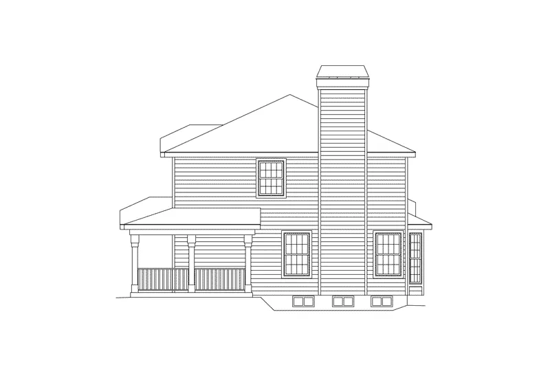 Craftsman House Plan Right Elevation - Meadowview Country Home 007D-0033 - Shop House Plans and More