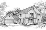 Traditional House Plan Front Image of House - Whitney Affordable Home 007D-0034 - Shop House Plans and More