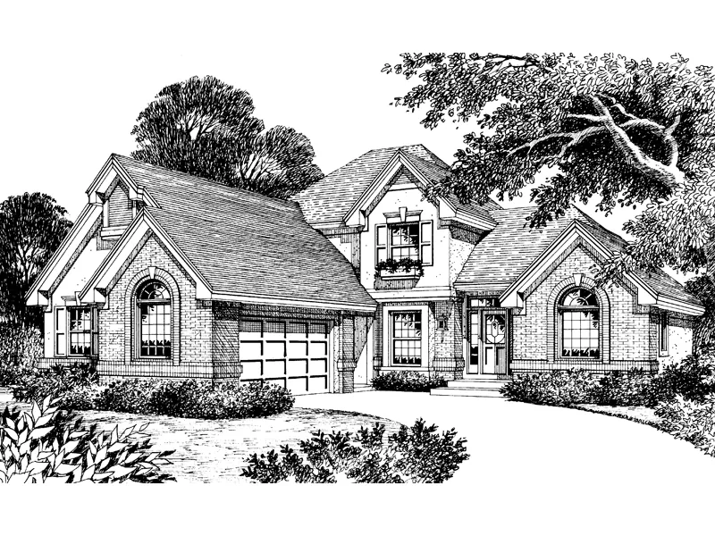 Country French House Plan Front Image of House - Yorkshire Country French Home 007D-0035 - Shop House Plans and More