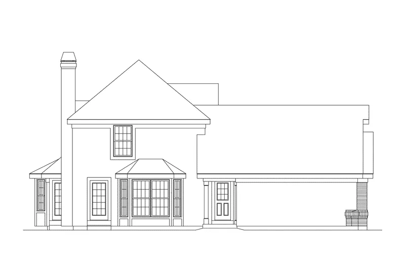 Country French House Plan Left Elevation - Yorkshire Country French Home 007D-0035 - Shop House Plans and More