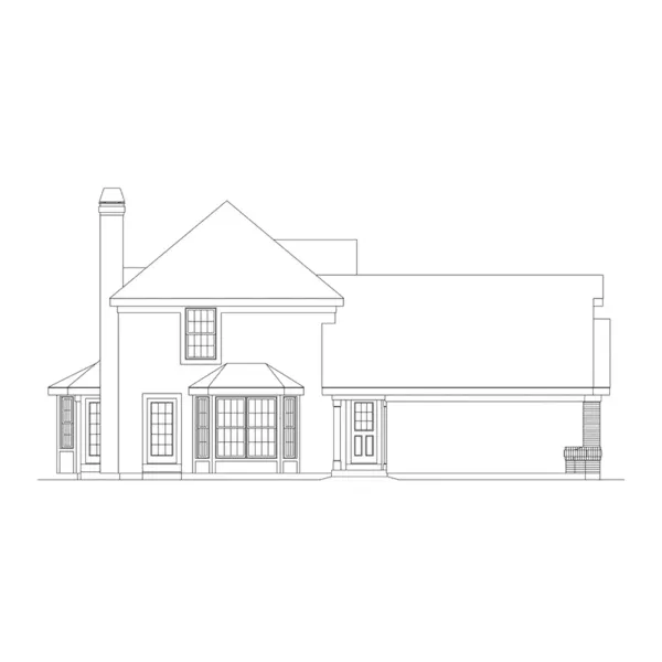 Country French House Plan Left Elevation - Yorkshire Country French Home 007D-0035 - Shop House Plans and More