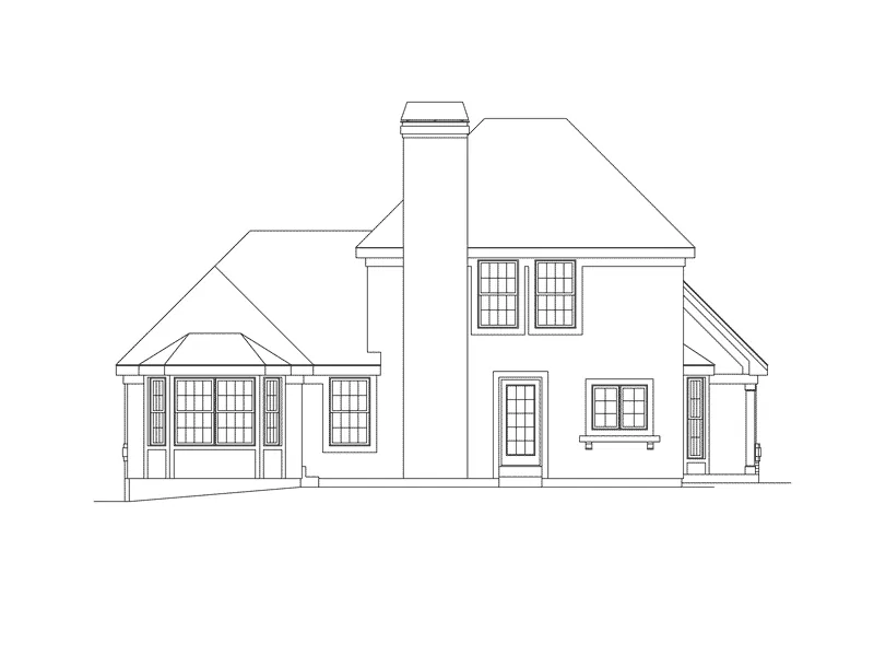 Country French House Plan Rear Elevation - Yorkshire Country French Home 007D-0035 - Shop House Plans and More