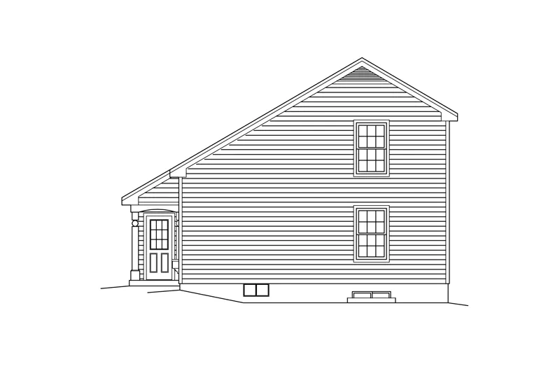 Cabin & Cottage House Plan Right Elevation - Tahoe Saltbox Country Home 007D-0036 - Shop House Plans and More