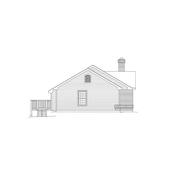 Ranch House Plan Left Elevation - Lakeview Cape Cod Ranch Home 007D-0037 - Shop House Plans and More