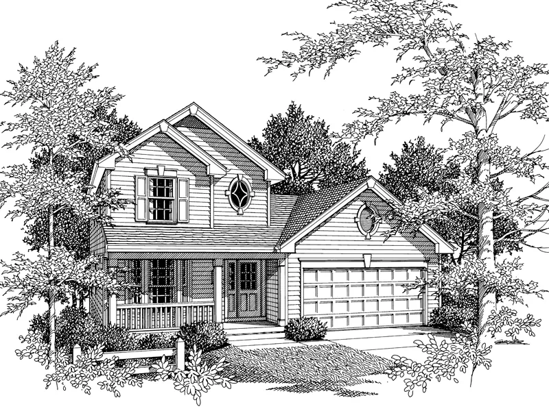 Country House Plan Front Image of House - Woodfield  Country Home 007D-0038 - Shop House Plans and More