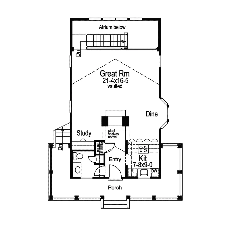 Traditional House Plan First Floor - Chesapeake Lake Home 007D-0039 - Search House Plans and More