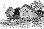 Vacation House Plan Rear Image of House - Chesapeake Lake Home 007D-0039 - Search House Plans and More