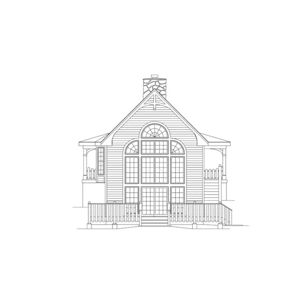 Vacation House Plan Rear Elevation - Chesapeake Lake Home 007D-0039 - Search House Plans and More