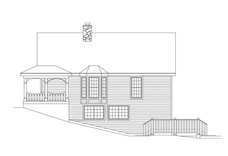 Ranch House Plan Right Elevation - Chesapeake Lake Home 007D-0039 - Search House Plans and More