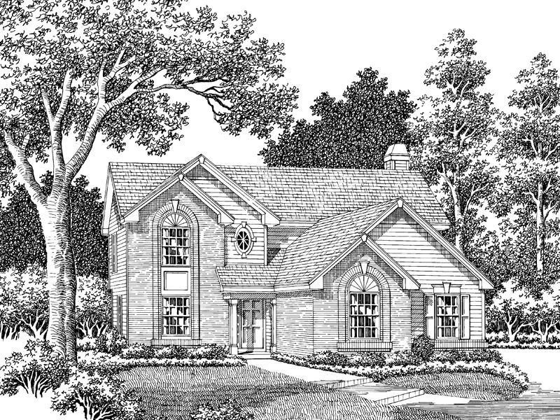 Rustic House Plan Front Image of House - Wedgewood Small Home 007D-0041 - Shop House Plans and More