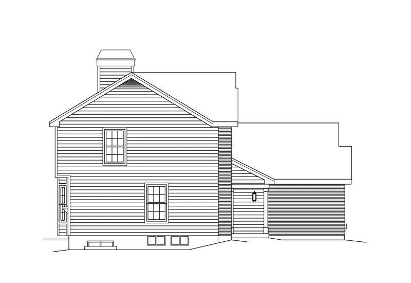 Rustic House Plan Left Elevation - Wedgewood Small Home 007D-0041 - Shop House Plans and More