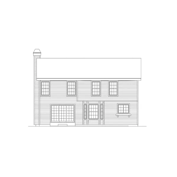 Traditional House Plan Rear Elevation - Wedgewood Small Home 007D-0041 - Shop House Plans and More