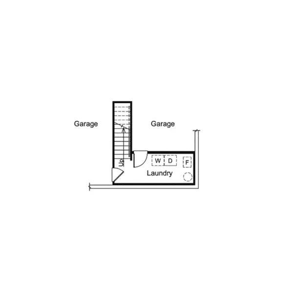 Ranch House Plan Lower Level Floor - Woodsmill Vacation Cabin Home 007D-0042 - Shop House Plans and More