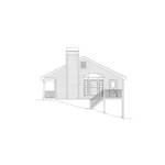 Ranch House Plan Right Elevation - Woodsmill Vacation Cabin Home 007D-0042 - Shop House Plans and More