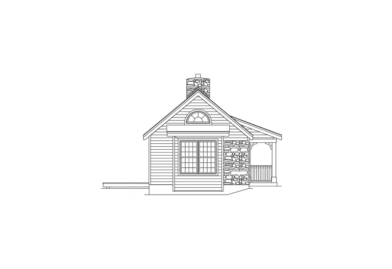 Ranch House Plan Left Elevation - Shasta Cove Cottage Home 007D-0043 - Shop House Plans and More