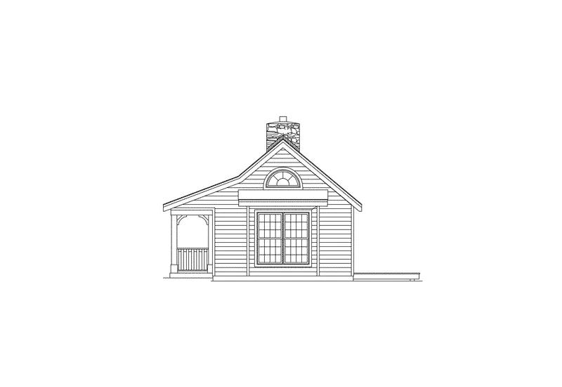Cabin & Cottage House Plan Right Elevation - Shasta Cove Cottage Home 007D-0043 - Shop House Plans and More
