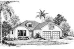 Sunbelt House Plan Front Image of House - Maitland Narrow Lot Home 007D-0044 - Shop House Plans and More