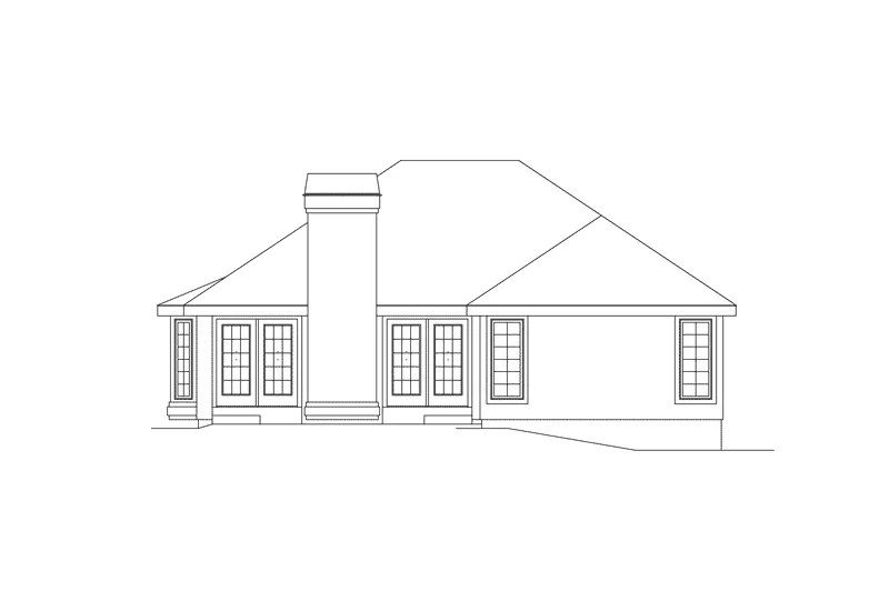 Contemporary House Plan Rear Elevation - Maitland Narrow Lot Home 007D-0044 - Shop House Plans and More