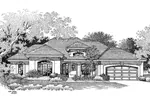 Ranch House Plan Front Image of House - La Valencia Florida Style Home 007D-0046 - Shop House Plans and More
