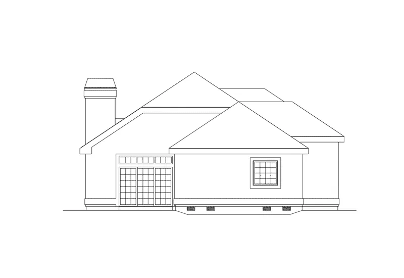 Sunbelt House Plan Left Elevation - La Valencia Florida Style Home 007D-0046 - Shop House Plans and More