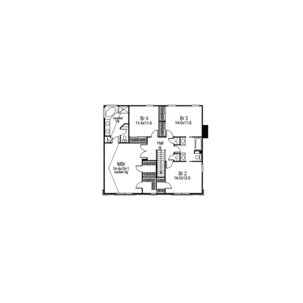 Traditional House Plan Second Floor - Joshbury Early American Home 007D-0047 - Search House Plans and More