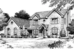 Country House Plan Front Image of House - Joshbury Early American Home 007D-0047 - Search House Plans and More