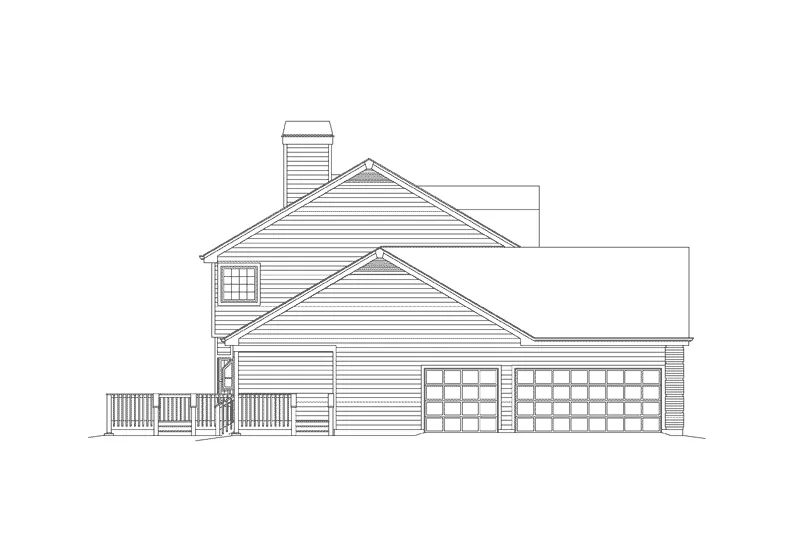 Country House Plan Left Elevation - Joshbury Early American Home 007D-0047 - Search House Plans and More