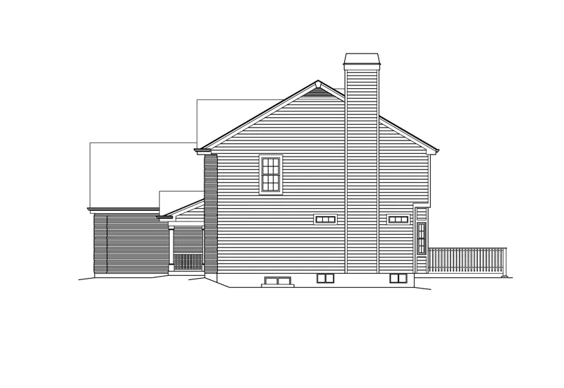 Country House Plan Right Elevation - Joshbury Early American Home 007D-0047 - Search House Plans and More