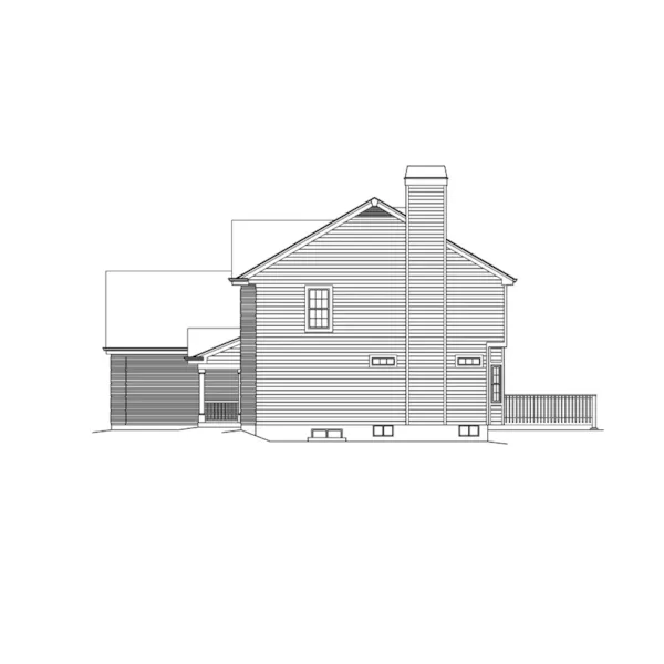 Traditional House Plan Right Elevation - Joshbury Early American Home 007D-0047 - Search House Plans and More