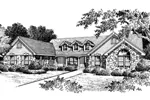Luxury House Plan Front Image of House - Country Manor Ranch Home 007D-0048 - Search House Plans and More