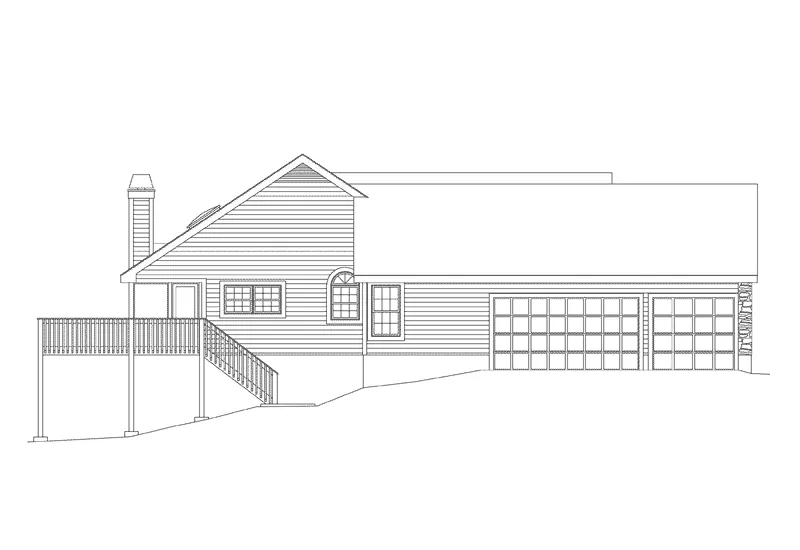 Mountain House Plan Left Elevation - Country Manor Ranch Home 007D-0048 - Search House Plans and More