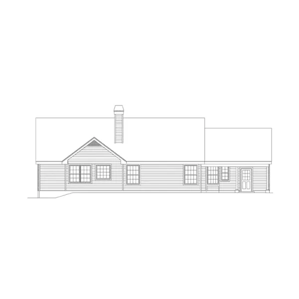 Traditional House Plan Rear Elevation - Kinsley Country Home 007D-0049 - Search House Plans and More