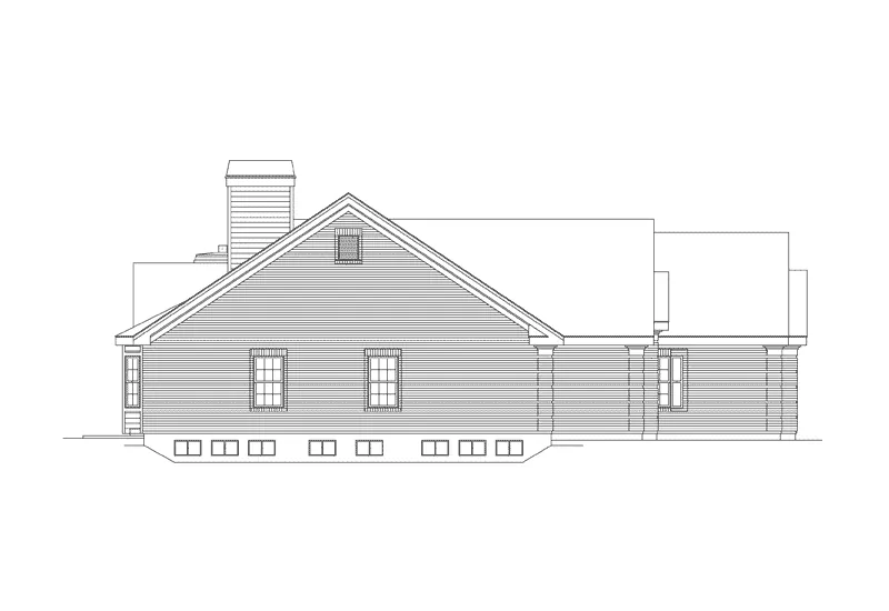 Greek Revival House Plan Left Elevation - Lockwood Ranch Home 007D-0050 - Shop House Plans and More
