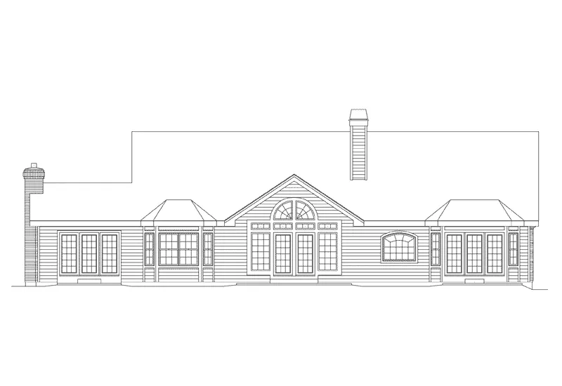 Traditional House Plan Rear Elevation - Lockwood Ranch Home 007D-0050 - Shop House Plans and More
