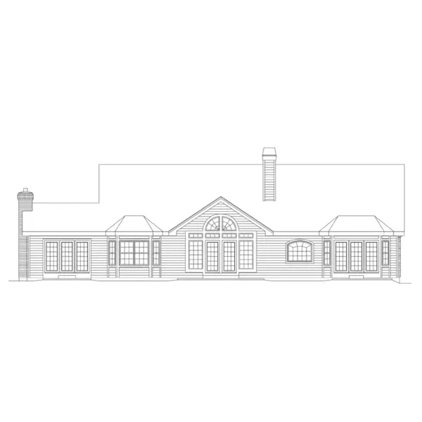 Ranch House Plan Rear Elevation - Lockwood Ranch Home 007D-0050 - Shop House Plans and More