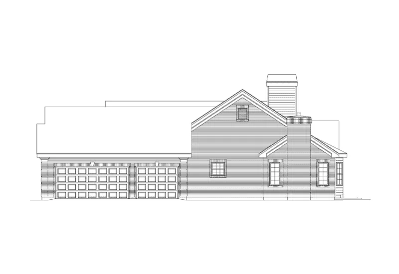 Ranch House Plan Right Elevation - Lockwood Ranch Home 007D-0050 - Shop House Plans and More