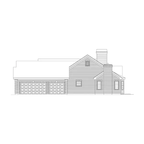 Ranch House Plan Right Elevation - Lockwood Ranch Home 007D-0050 - Shop House Plans and More