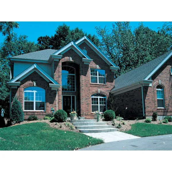 Attractive Front Entrance On Multi-Gabled Traditional Home