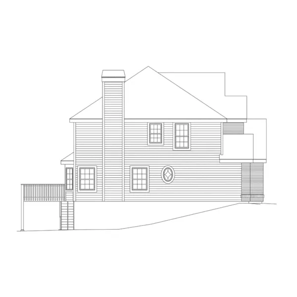 Traditional House Plan Left Elevation - Bradington Traditional Home 007D-0051 - Search House Plans and More