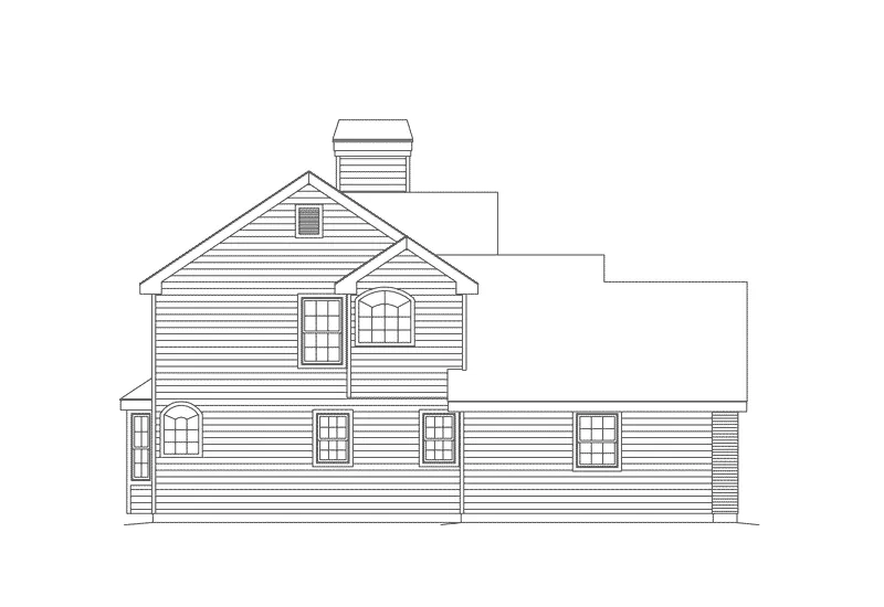 Country House Plan Left Elevation - Ashley Park Narrow Lot Home 007D-0054 - Search House Plans and More