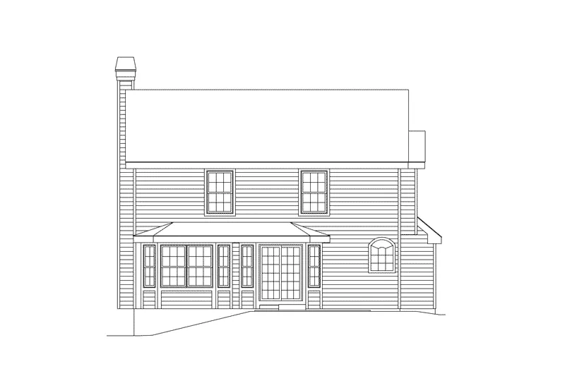 Country House Plan Rear Elevation - Ashley Park Narrow Lot Home 007D-0054 - Search House Plans and More