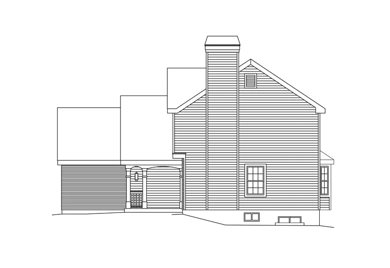 Country House Plan Right Elevation - Ashley Park Narrow Lot Home 007D-0054 - Search House Plans and More