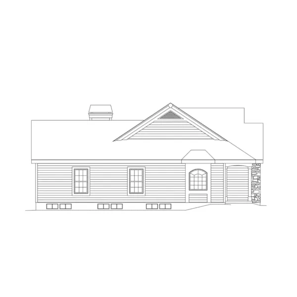 Farmhouse Plan Left Elevation - Summerset Country Home 007D-0055 - Shop House Plans and More